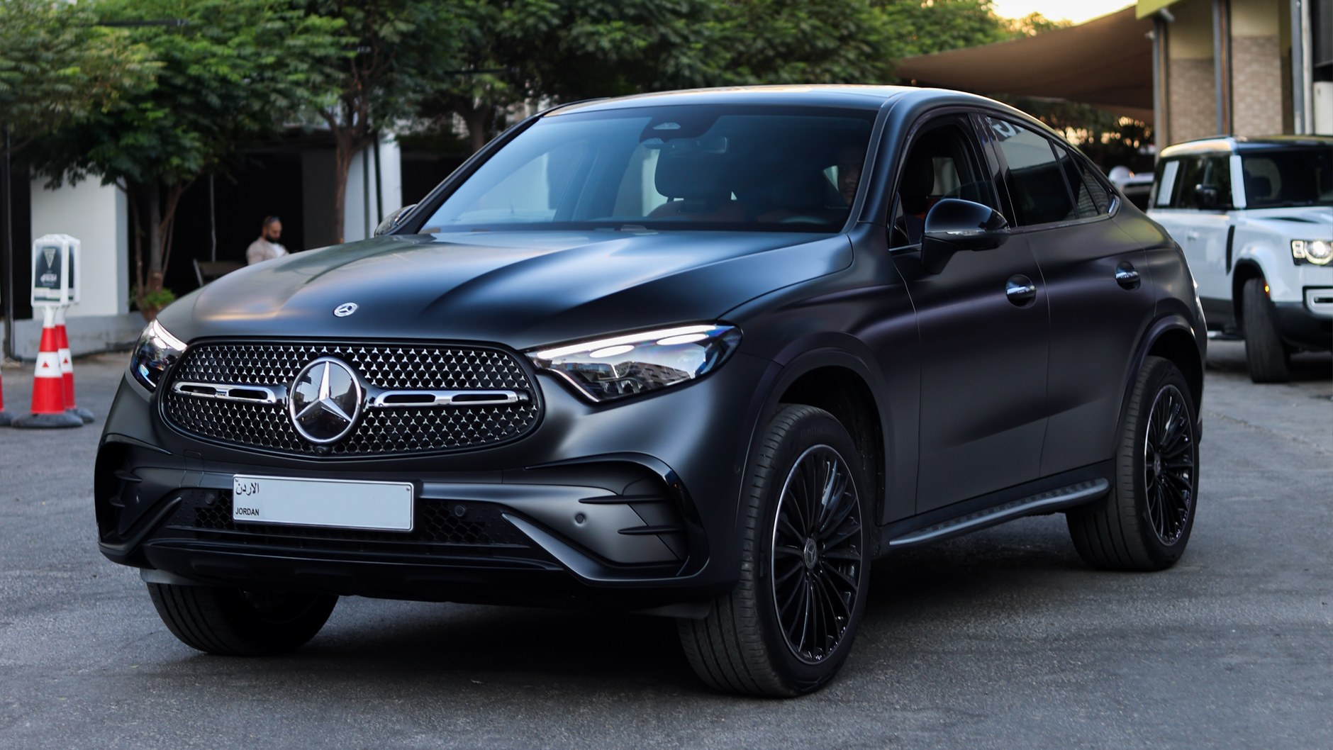 Sleek Mercedes-Benz SUV in Amman, Jordan, showcasing luxury design.